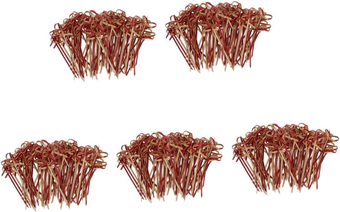 Ciieeo 500pcs Fruit Picks for Cocktails Adorable Dessert Skewers Creative Toothpicks Knot for Parties and Charcuterie and Easy to Use