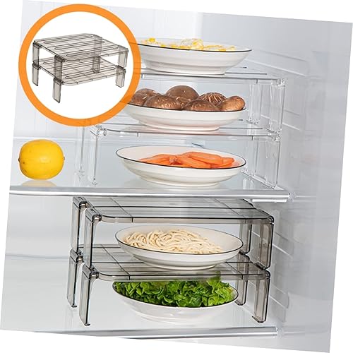 Miniatura 7 de HOMSFOU Estante para refrigerador, suministros de cocina, gabinete, organizador, organizador de cocina, estante de almacenamiento, estantes de