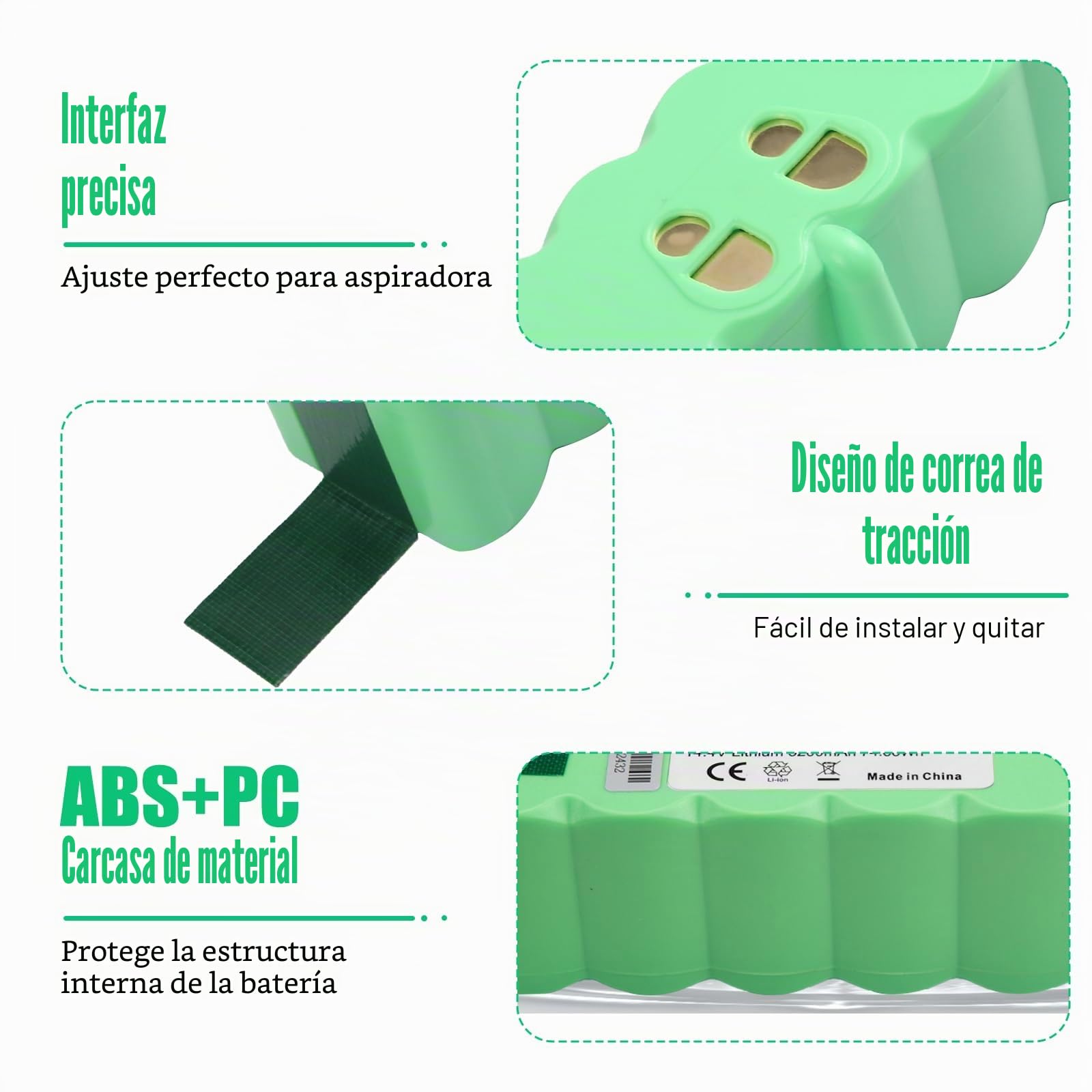 Energup 14.4V 5200mAh Batería de Litio para iRobot Roomba Serie 500 510 520 560 615 621 671 675 760 770 780 860