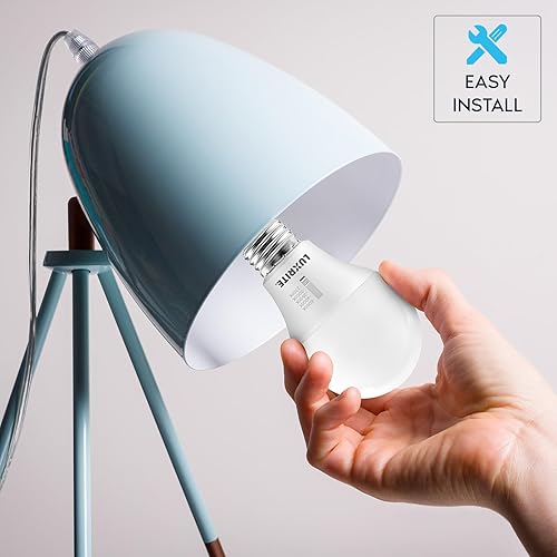 Miniatura 4 de LUXRITE Bombilla LED A19 equivalente a 60 vatios, CRI90, 5CCT 2700K 3000K 3500K 4000K 5000K, regulable, 800LM, bombillas LED estándar de 9 W, base