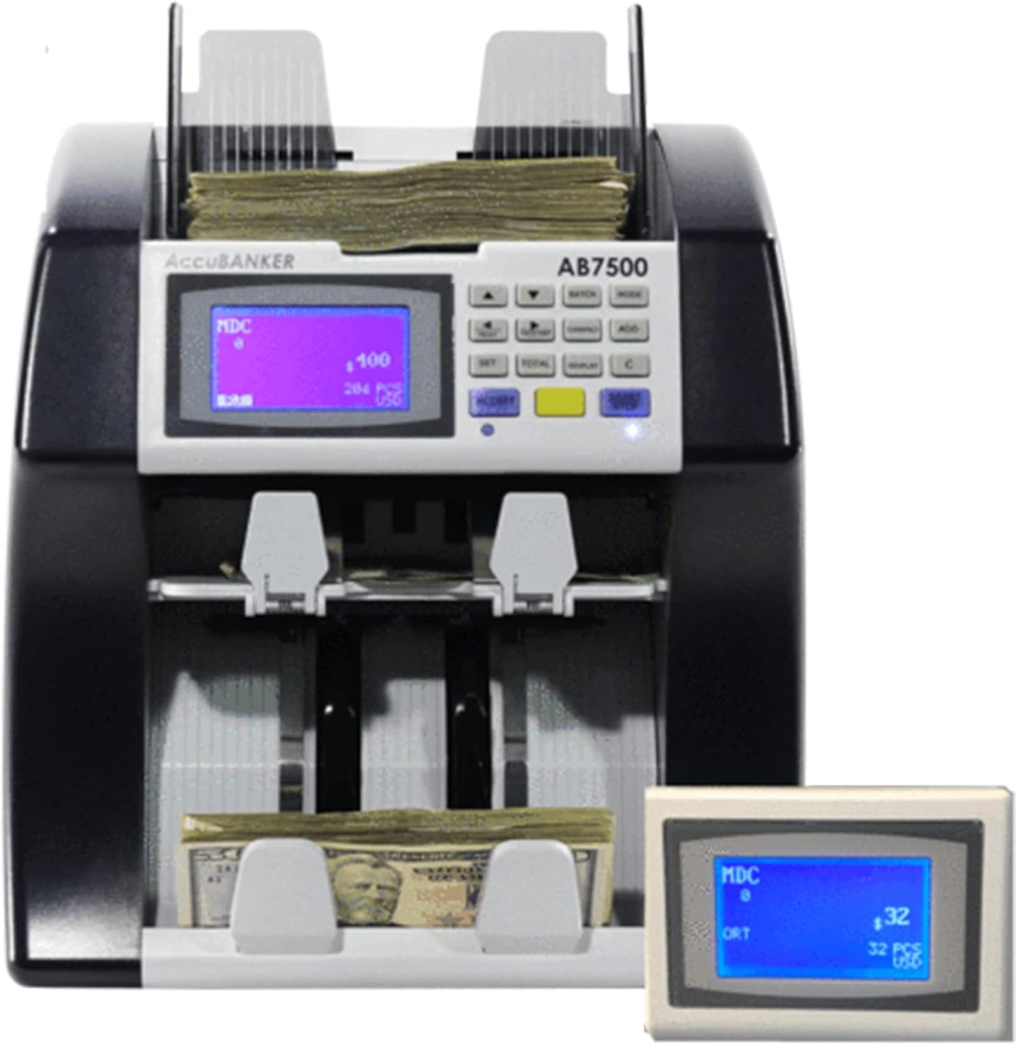 AB7500 by AccuBANKER Dual Pocket Mixed Bill Value Counter