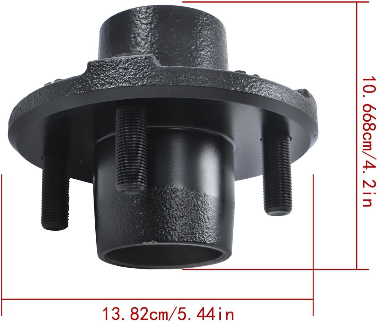 labwork 2 Sets 4 On 4 Inch Trailer Hub Kit with Trailer Bearing Kit Replacement for 2000 lbs 1 Inch or 1-1/16 Inch Trailer Straight Axle with Extra Cap and Rubber Plug