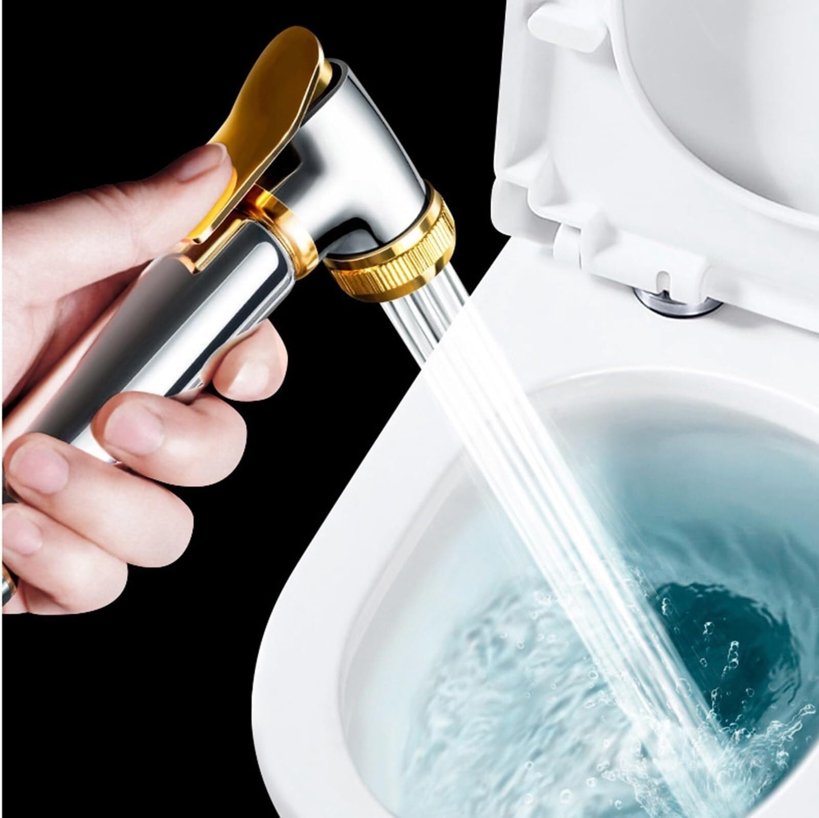 Ensemble de douche de bidet en laiton de qualité supérieure - Pulvérisateur portatif à valve G1/2" pour l'hygiène personnelle, solution ultime de douche de toilette pour une meilleure propreté et une