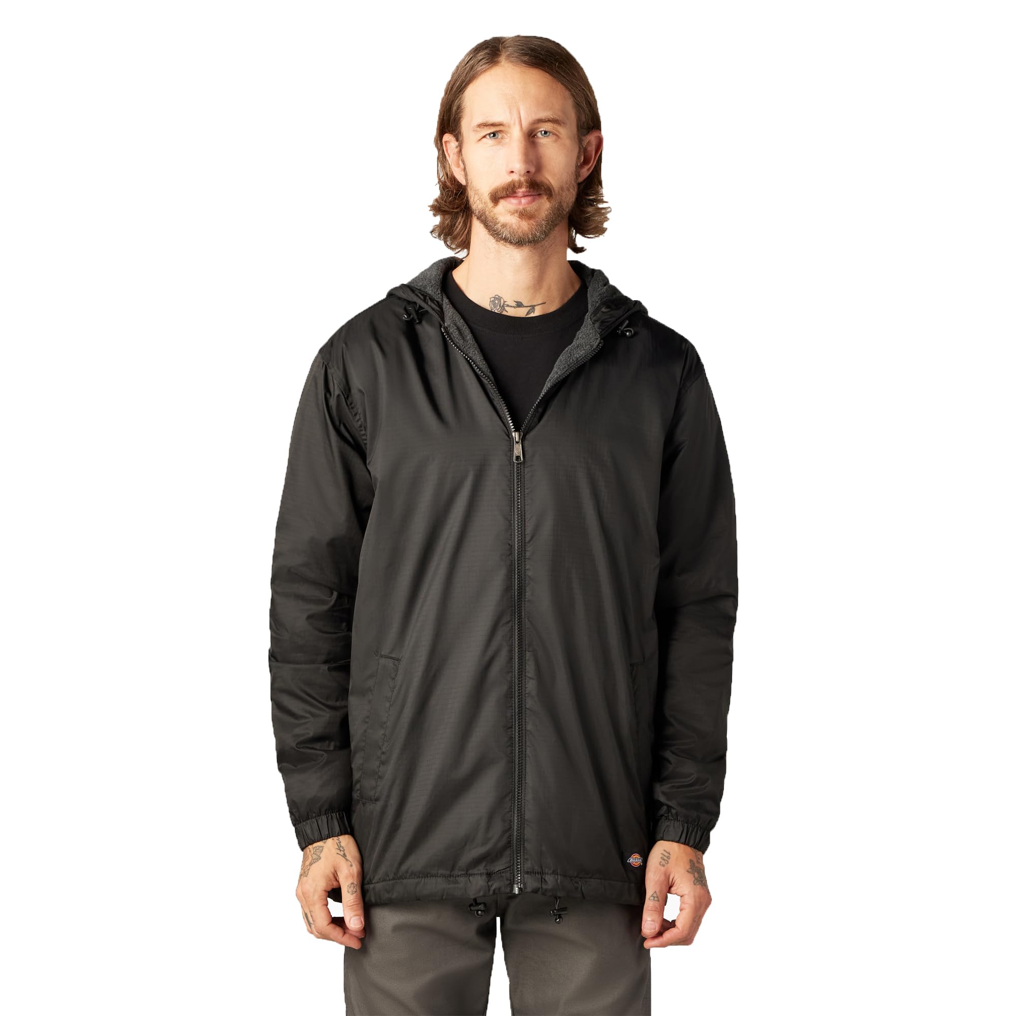 Dickies mens Fleece Lined Hooded Jacket