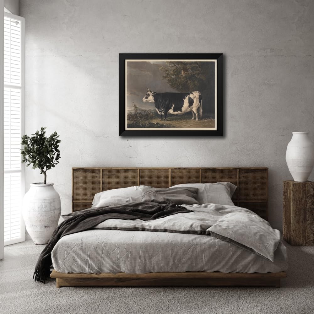 ArtDirect West Highland Heifer Kyloe (1823) Custom Framed Art Print Giclee Print or Canvas Options with Various Sizes and Customization by Thomas Bewick