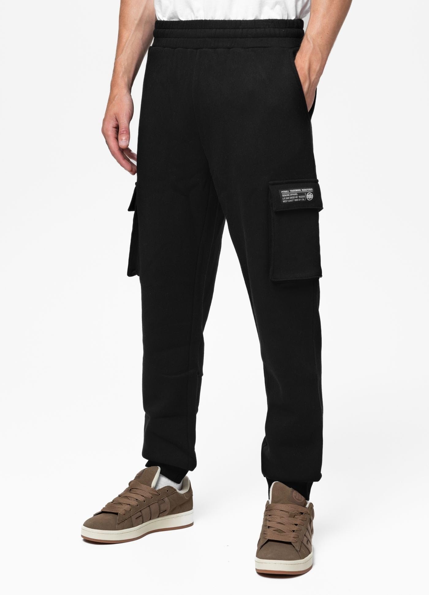 PITBULL Męskie spodnie do biegania Cargo Cypress Sport, slim fit, kieszenie boczne