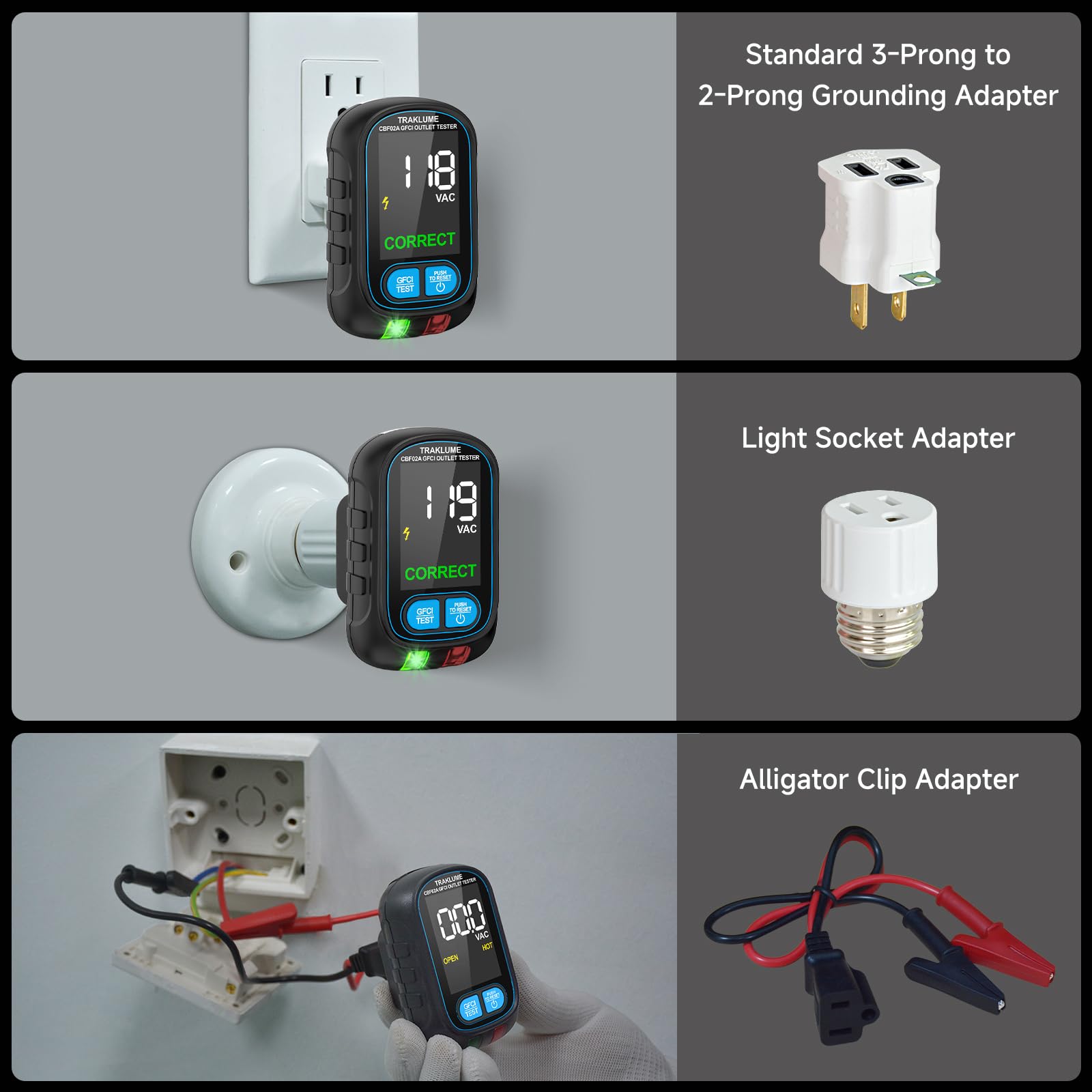 Circuit Breaker Finder & GFCI Tester - NCV Voltage Detection -8