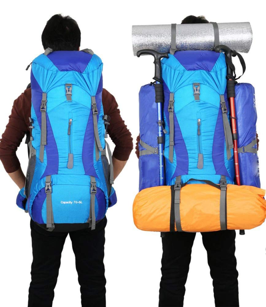70L + 5L Zaino da Viaggio Trekking Escursionismo Campeggio Arrampicata Alpinismo Zaino per Uomo Donna