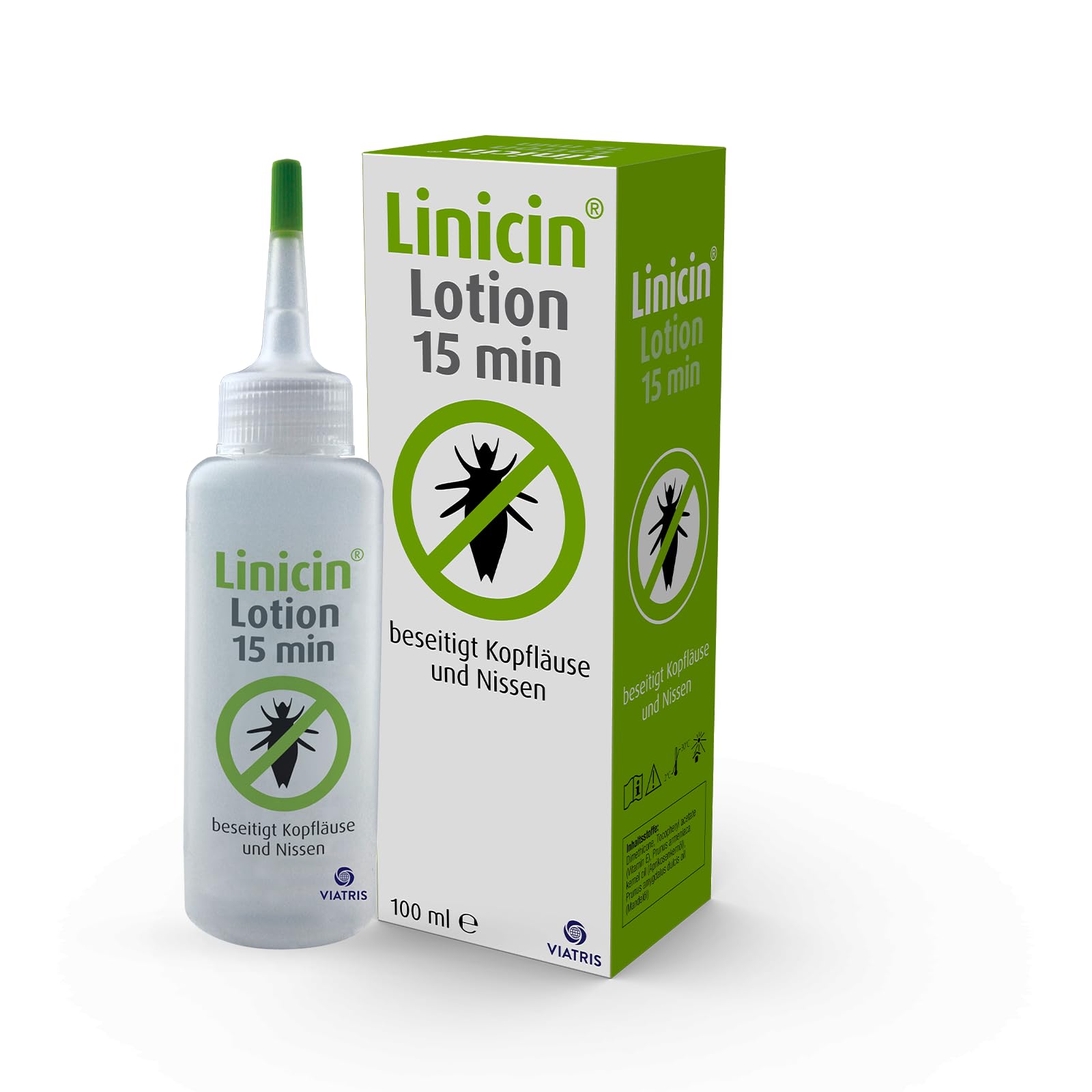 Linicin Lotion (100 ml) - Lice Agent for the Treatment of Head Lice, Without Lice Comb, Gentle on the Scalp