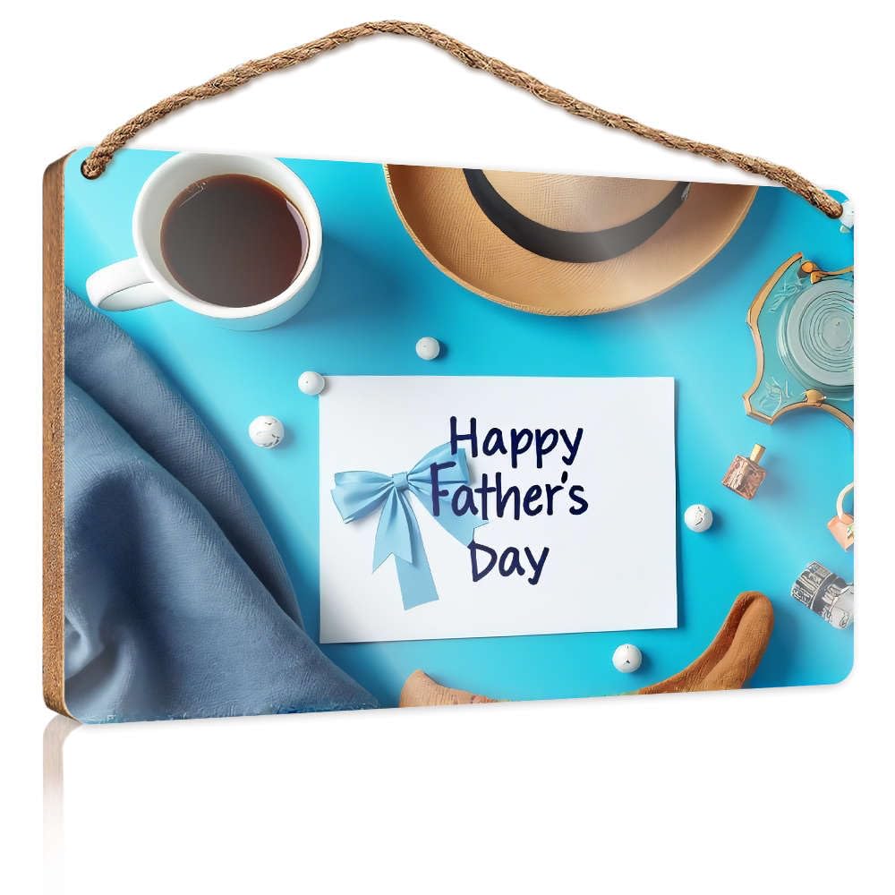 Fun Signs For Home Decor Happy Father's Day! Farmhouse Signs Desk Accessories For Men(23X35CM)