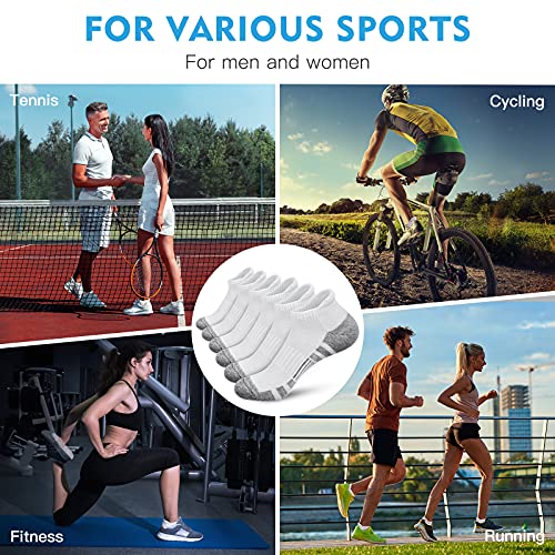 Ankle Running Socks Cushioned Low Cut Tab Athletic Socks For Men And Women Moisture Wicking Arch Support Sports Socks 6 Pair #TOP5