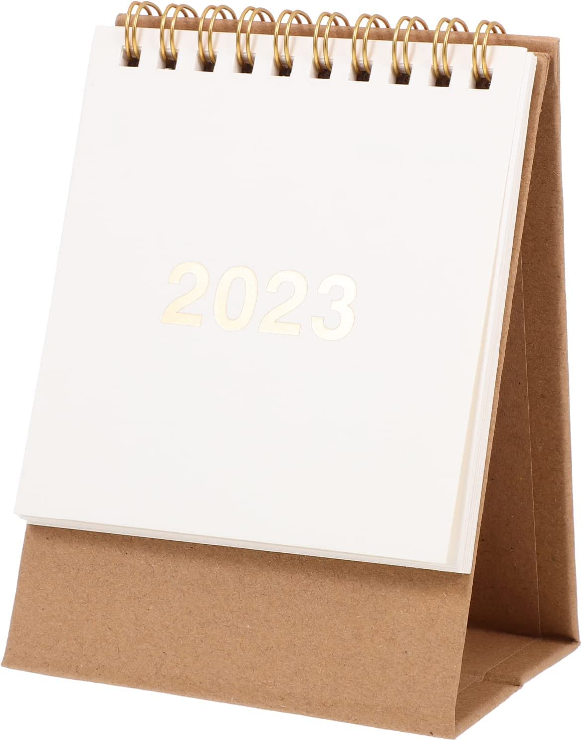 THE WHITE SHOP Desktop Calendar, 2023 Desktop Standing Flip Monthly Calendar, Mini Desk Schedule Calendar for Home, School, Office, Planning