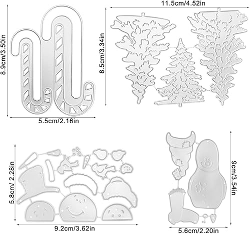 Miniatura 3 de 27 troqueles para hacer tarjetas, plantillas de Navidad de SENHAI para decoración de Navidad, álbumes de recortes, manualidades de papel, muñeco de