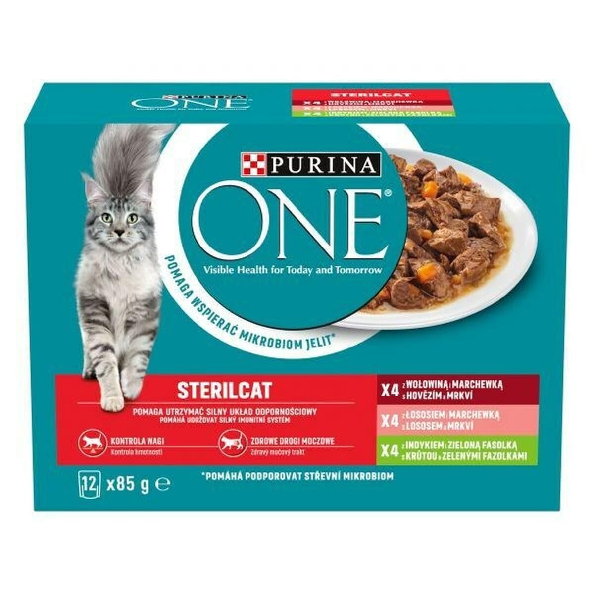 Purina ONE Katzenfutter – 12 × 85 g (mehrfarbige Verpackung; Ref. S91099147)