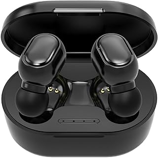 Wireless Earbuds, Mini Touch-Control Bluetooth 5.1 Sport Headphones Earhooks Noise Cancelling with Mic, 40H Playtime in-Ear Deep Bass Wireless Earphones for Running Gym, IPX7 Waterproof (Black)