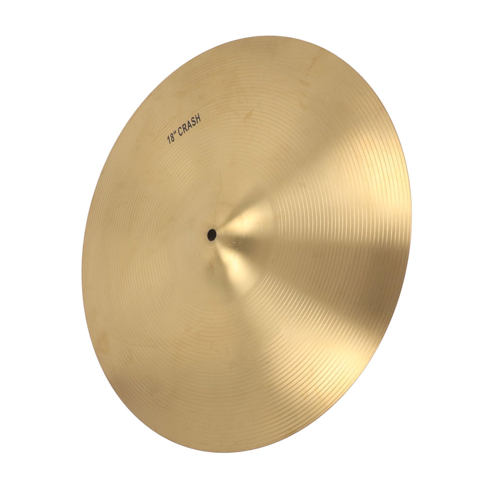 Platillo Crash de Latón con Sonido Brillante, Platillo para Batería, Entusiastas de la Música, para Bateristas Profesionales y Aficionados (18 pulgadas)