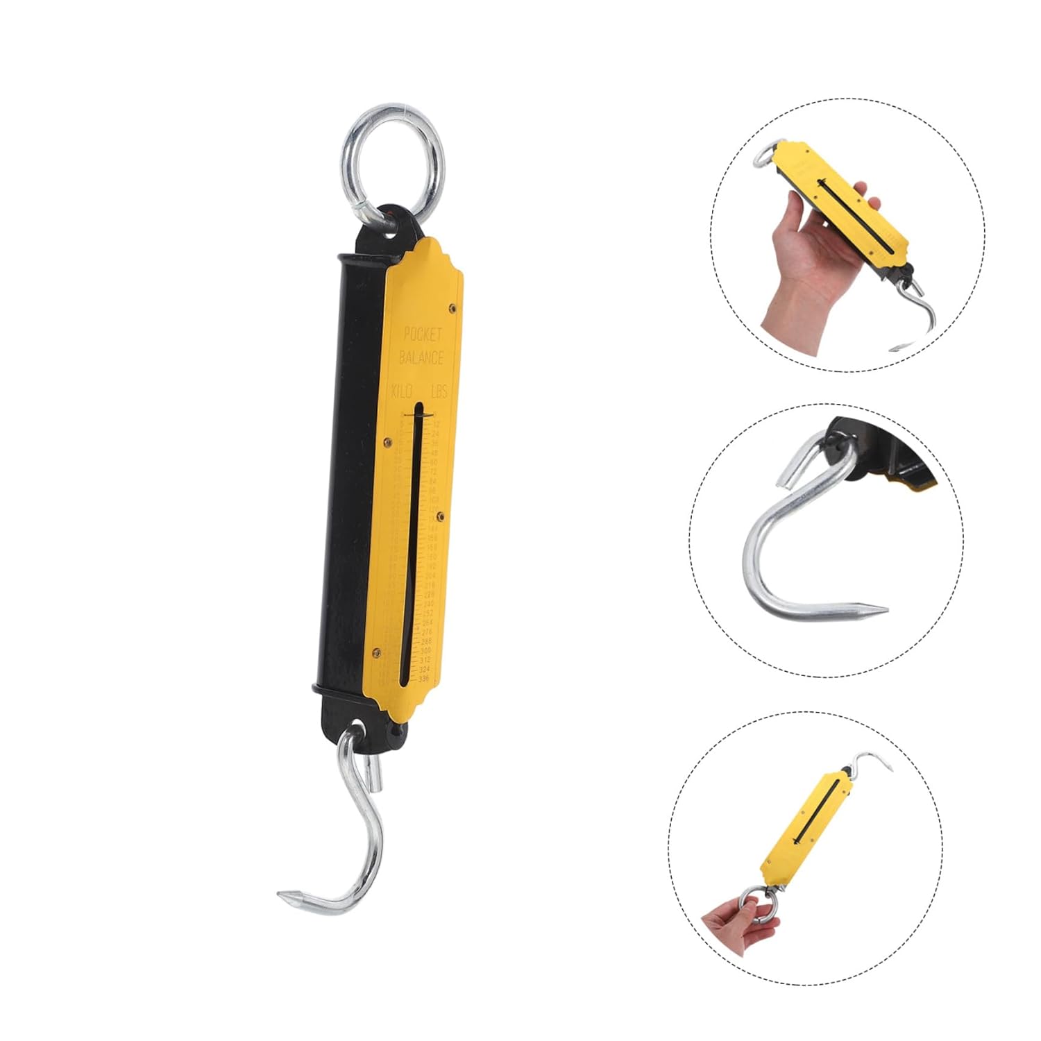 Cabilock 2pcs Elegant Design Hanging Scale Mechanical Weighing Hook Portable Produce Scale for Luggage and Fish