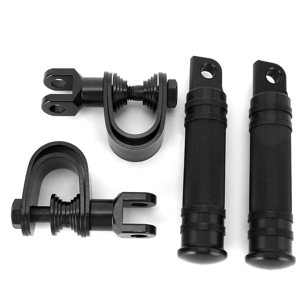KSTE Motorrad Fußrasten, 25mm Universal Motorrad CNC Fußrasten 90-Grad Klappbare Pedalhalterung Zubehör für Motorräder