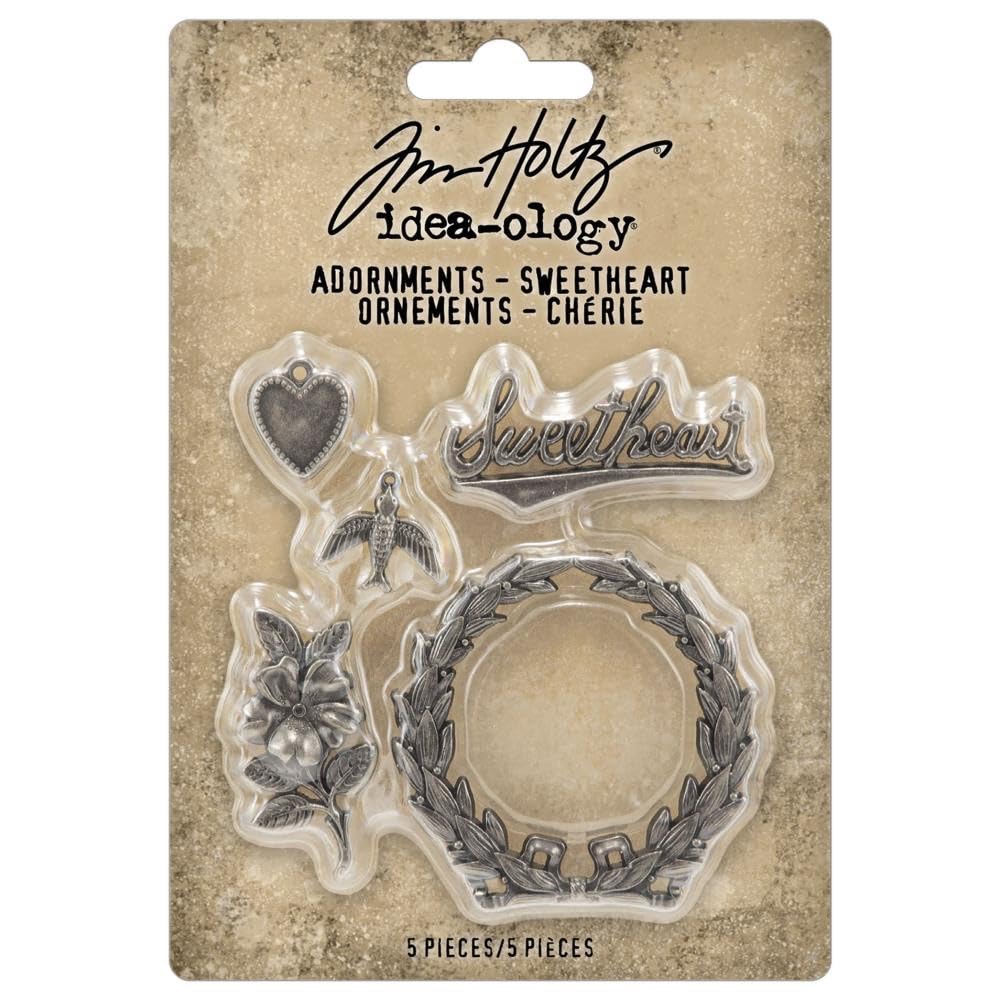 Adornments Sweetheart Tim Holtz Idealogy adornos metálicos para manualidades mix media