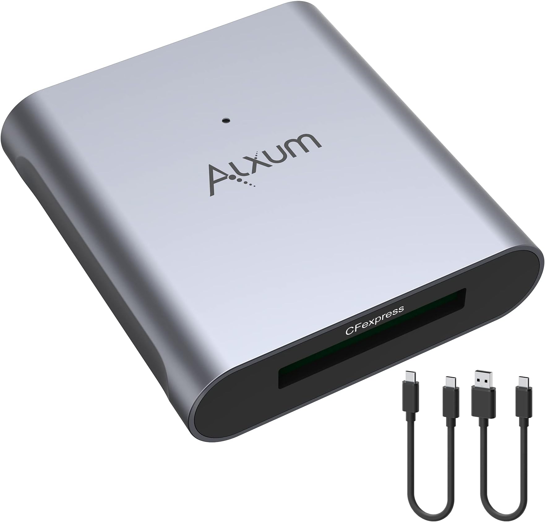 Alxum CFexpress Card Reader, USB 3.1 Gen 2 10Gbps USB C to CFexpress Type B Memory Card Adapter for Mac, Support Thunderbolt 3 Port Connection, with 2 Data Cable, Support Android/Windows/Mac OS/Linux