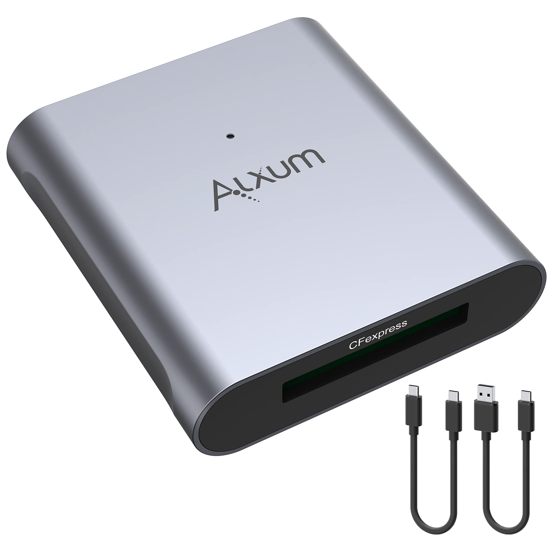 Alxum CFexpress Card Reader, USB 3.1 Gen 2 10Gbps USB C to CFexpress Type B Memory Card Adapter for Mac, Support Thunderbolt 3 Port Connection, with 2 Data Cable, Support Android/Windows/Mac OS/Linux