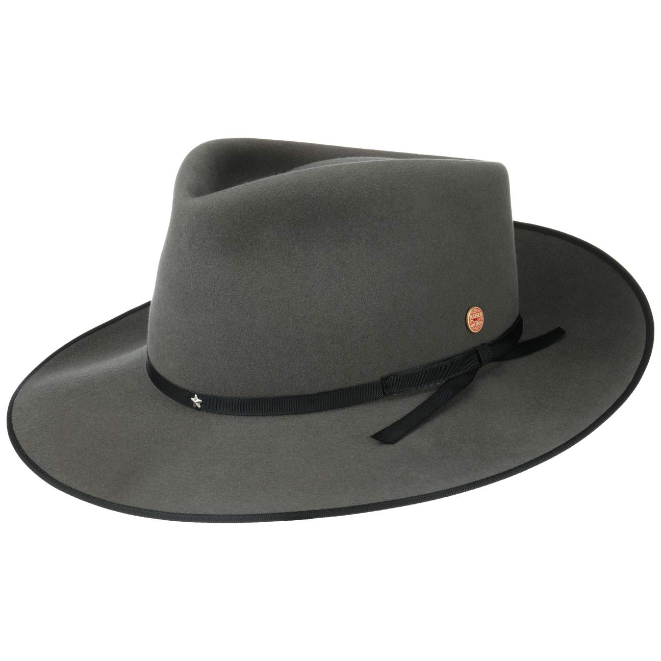 Mayser Sombrero Fieltro de Pelo Artista UDO Hombre - Made in The EU músico con Banda Grosgrain, Ribete Verano/Invierno