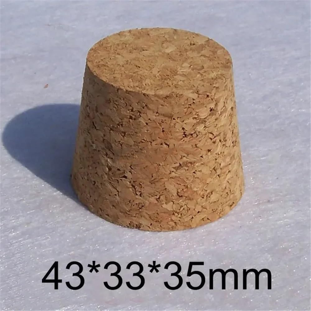Tappi for tubi in sughero di legno da laboratorio da 43 * 33 * 35 mm, tappi for bottiglie di vino in vetro for esperimenti(50pcs)
