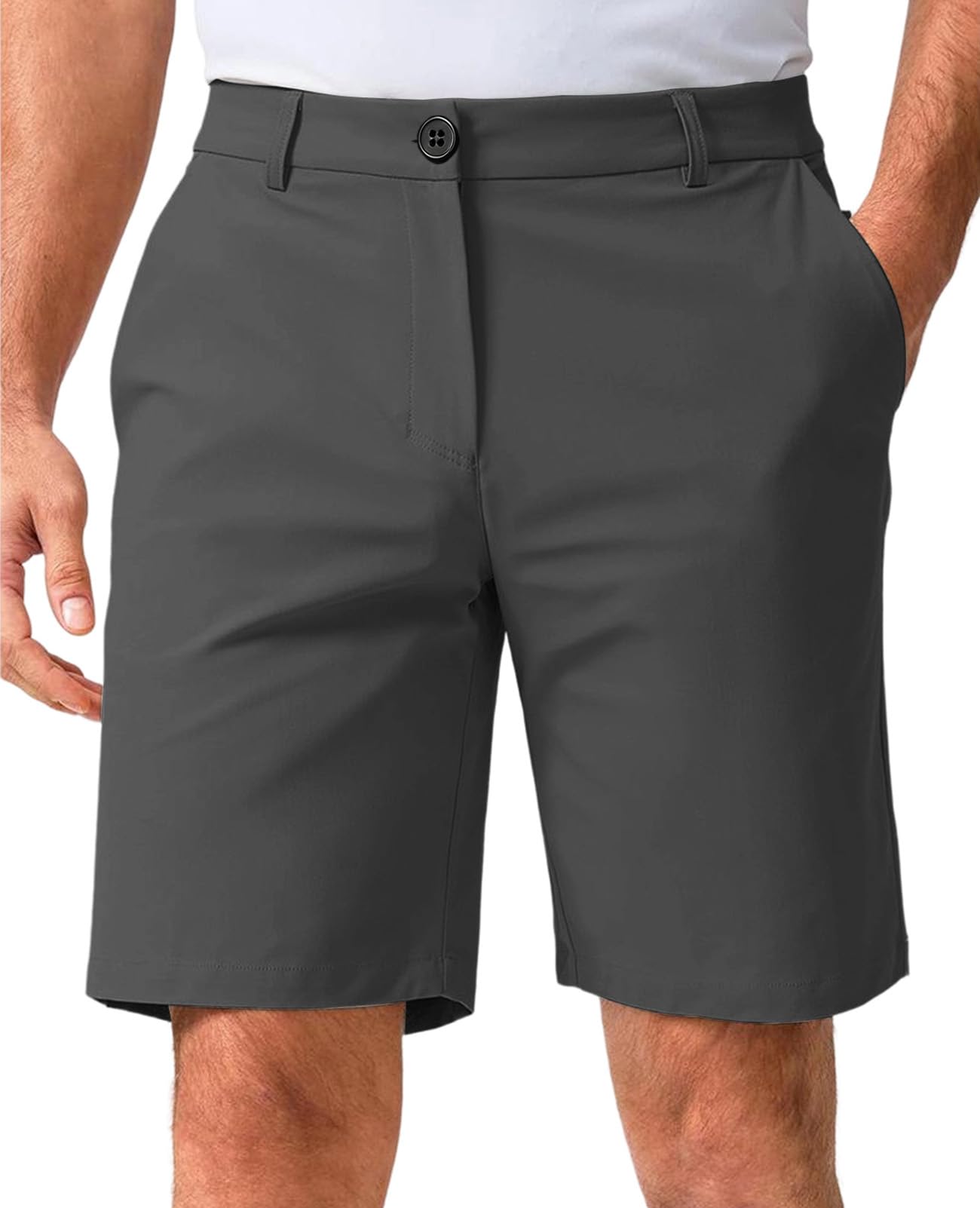 Rayson Pantaloncini Uomo Estivi Bermuda da Lavoro con 2 Tasche e Elastico in Vita Pantaloni Corti con Cerniera Leggeri e Traspiranti per Fitness e Casual
