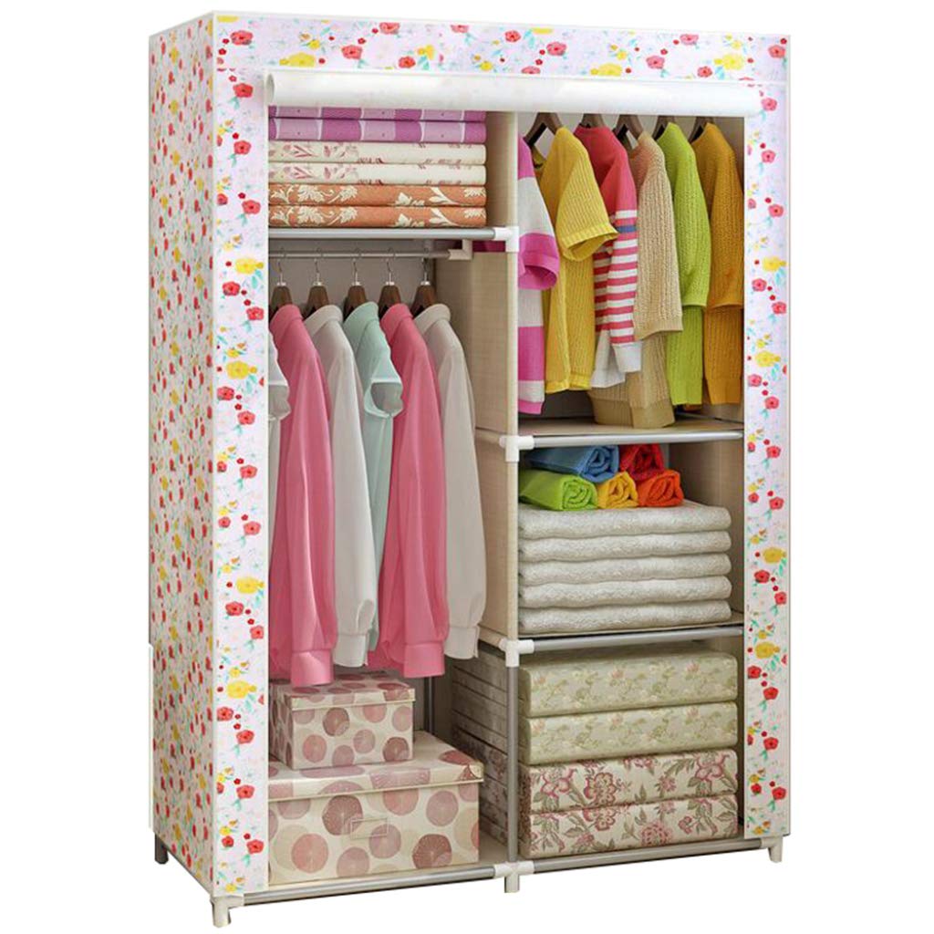 Organisateur de vêtements pliable en tissu non tissé avec penderie amovible