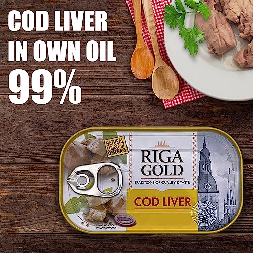 Riga Gold Cod Liver In Own Oil 4.27Oz/ 121G From Iceland thumb #2
