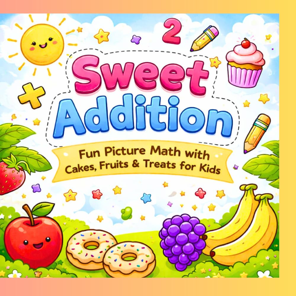 Sweet Addition: Fun Picture Math with Cakes, Fruits & Treats for Kids