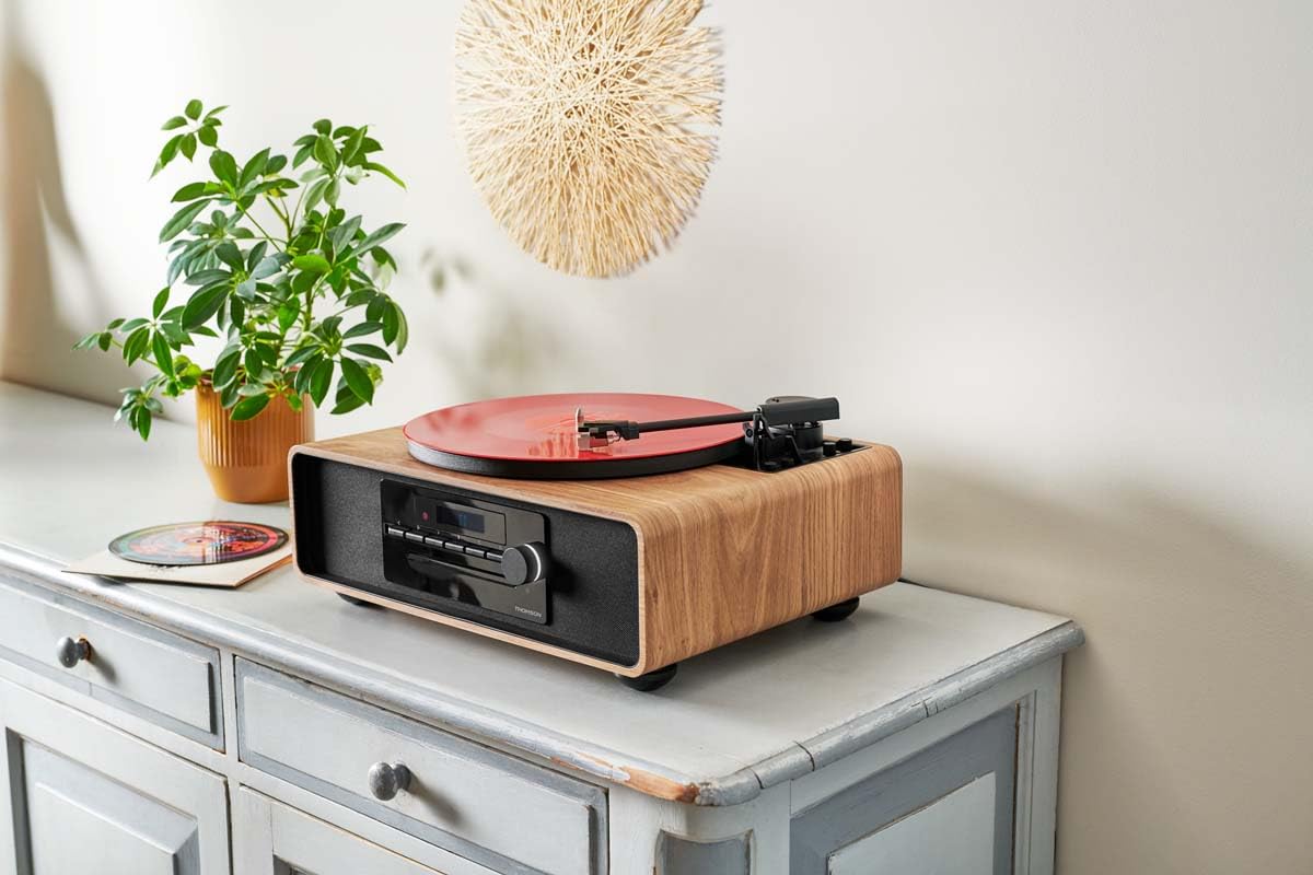 Thomson Micro Canale Stereo, Bluetooth 5.0, Lettore CD, Platino integrato (MIC300TT)