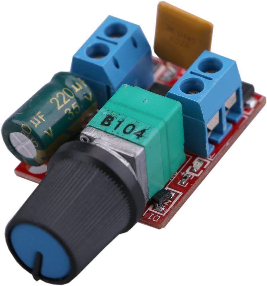 BGTXINGI 2Pcs DC Motor Governor 3V 6V 12V 24V 35V Adjustable Speed Controller Regulation Switch 5A Ultra Small LED Dimmer With Speed Control Knob