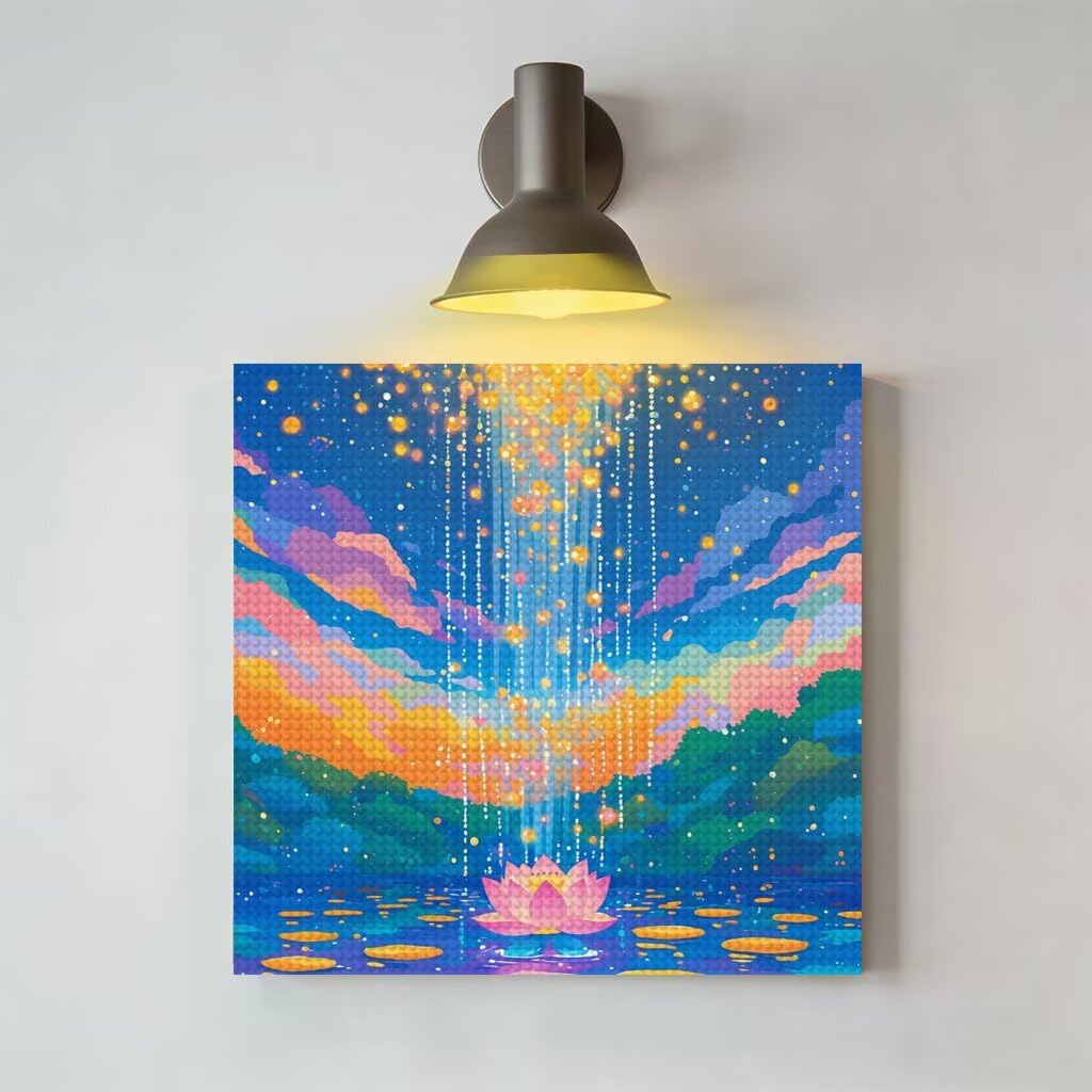 Zestawy artystyczne Zen Diamond dla dorosłych, 61 x 80 cm, mały obraz diamentowy, lotos, płótno, kryształ, sztuka i rękodzieło, zestawy hobbystyczne, 5D, pełne wiercenie, hafty do dekoracji wnętrz