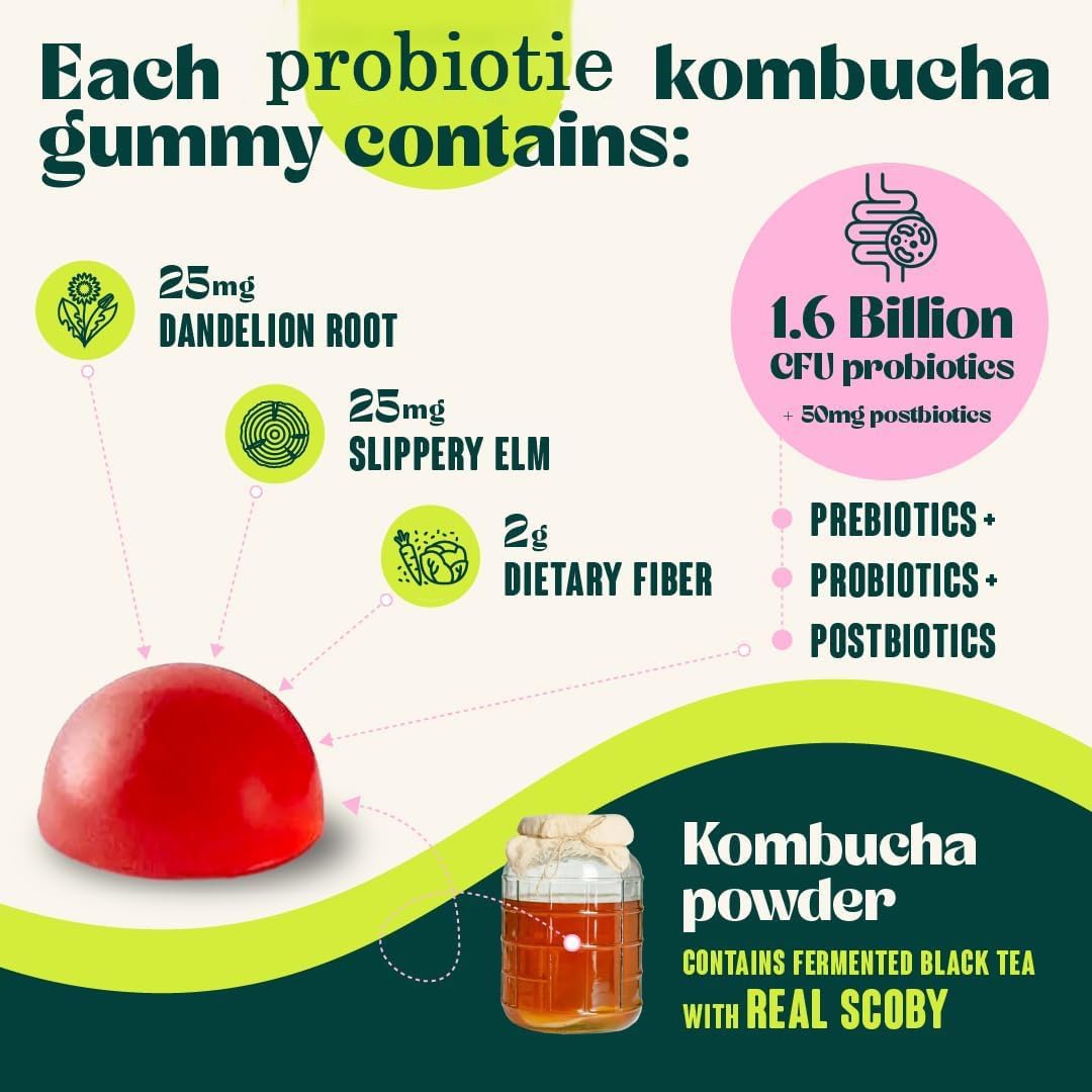 Caramelle gommose probiotiche – Supportano la salute dell'apparato digerente, alleviano il gonfiore e supportano l'intestino - Salute dell'intestino - Probiotici per donne e uomini