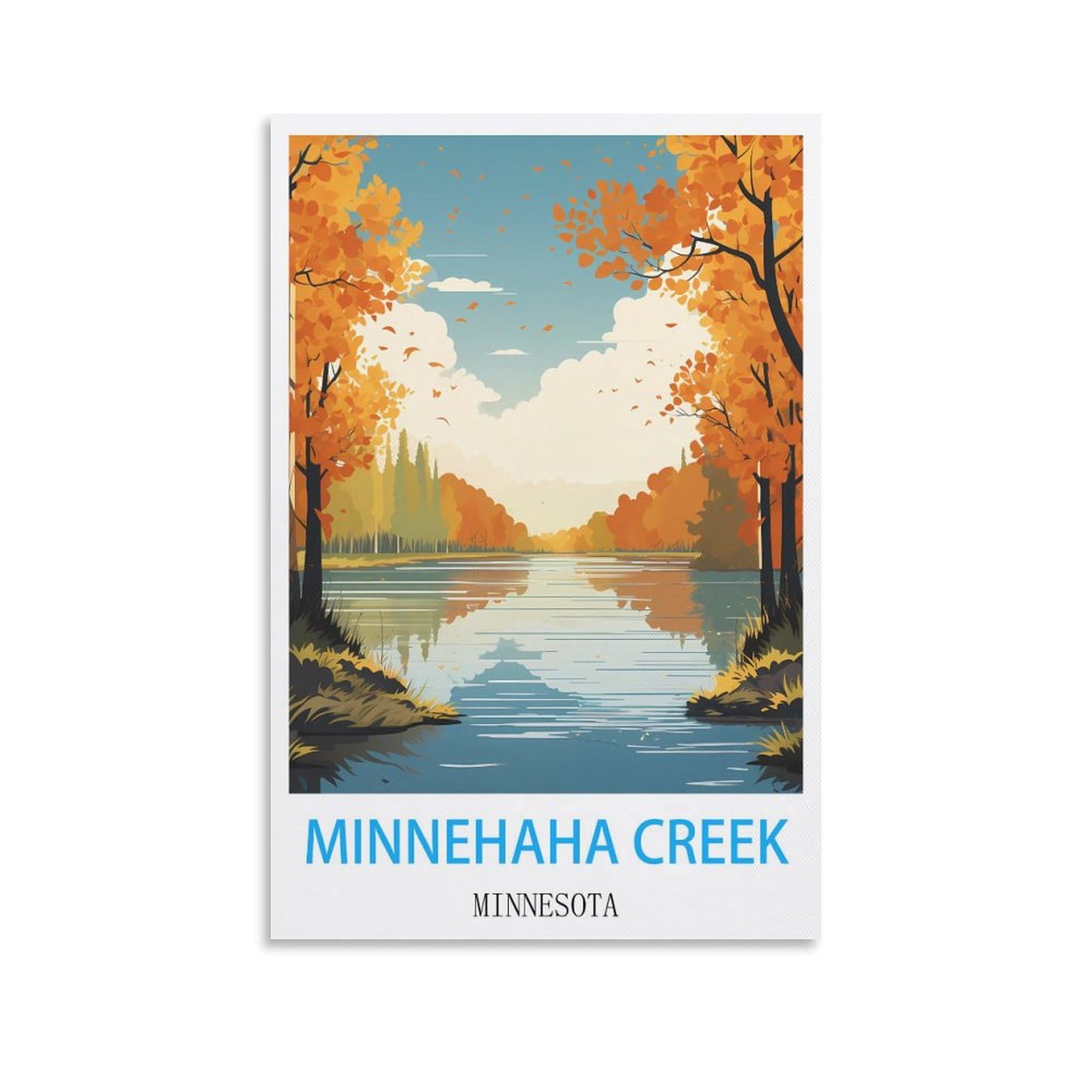Funny Tin Signs,Minnehaha Creek Minnesotas,Funny Vintage Metal Sign Plaqu Poster Wall Art Pub Bar Kitchen Garden Bathroom Home Decor 30x40cm