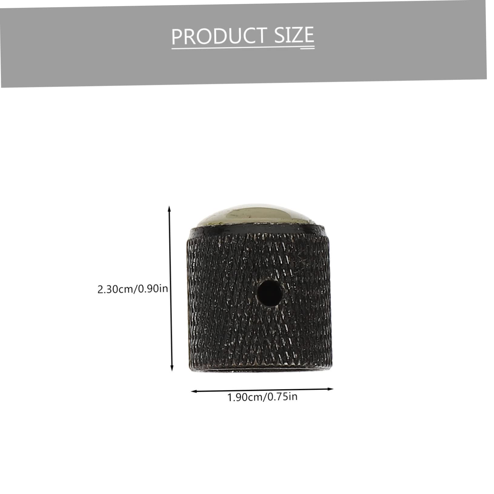 Sosoport Ergonomic Design Guitar Volume Knobs Black Nickel Potentiometer Caps for Electric Bass