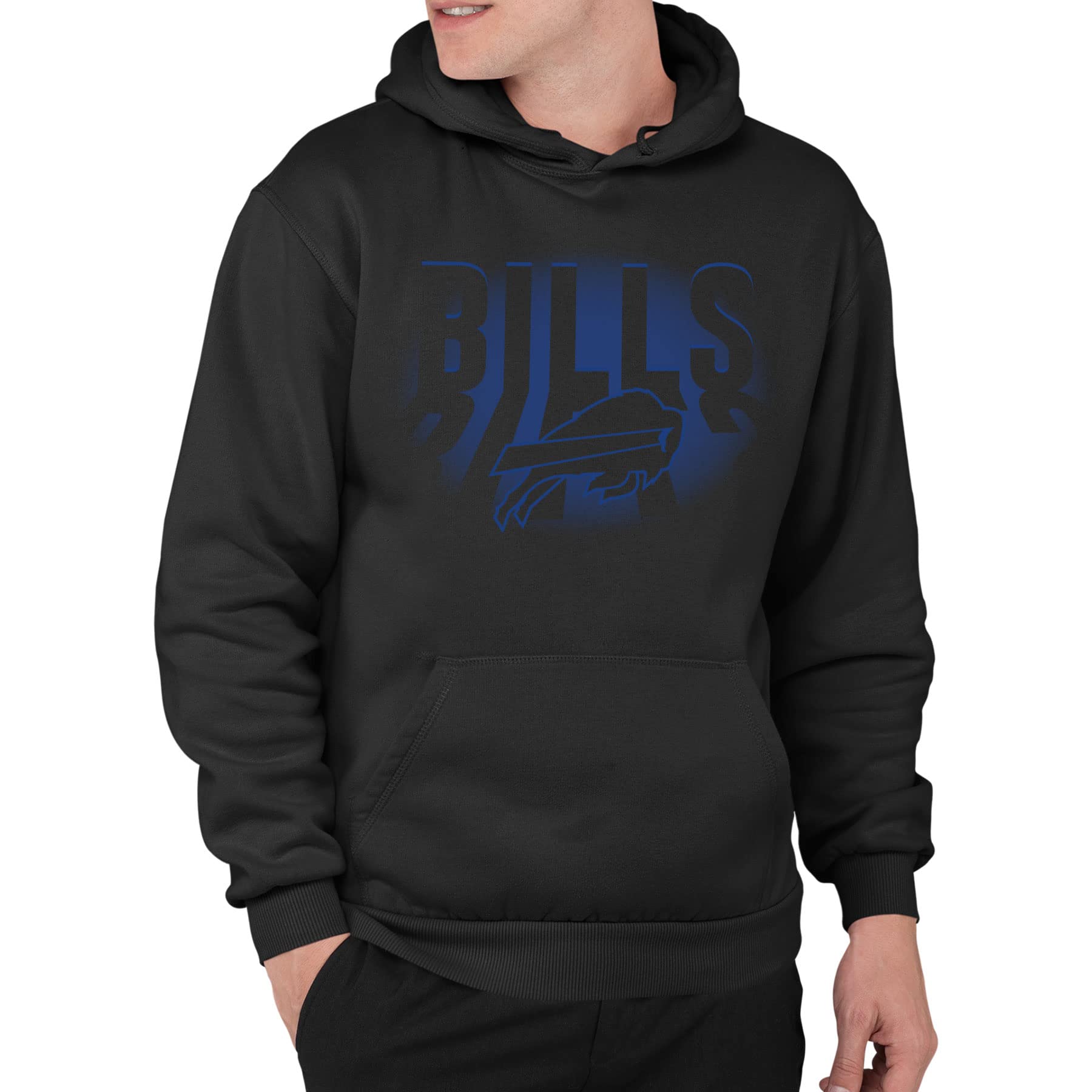 Junk Food Unisex's NFL Team Spotlight Hoodie Hooded Sweatshirt, Black, 3XL