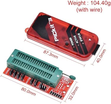 PICKIT3 Programmer + PIC ICD2 PICKit 2/3 Programming Adapter Universal Programmer Seat FZ0508