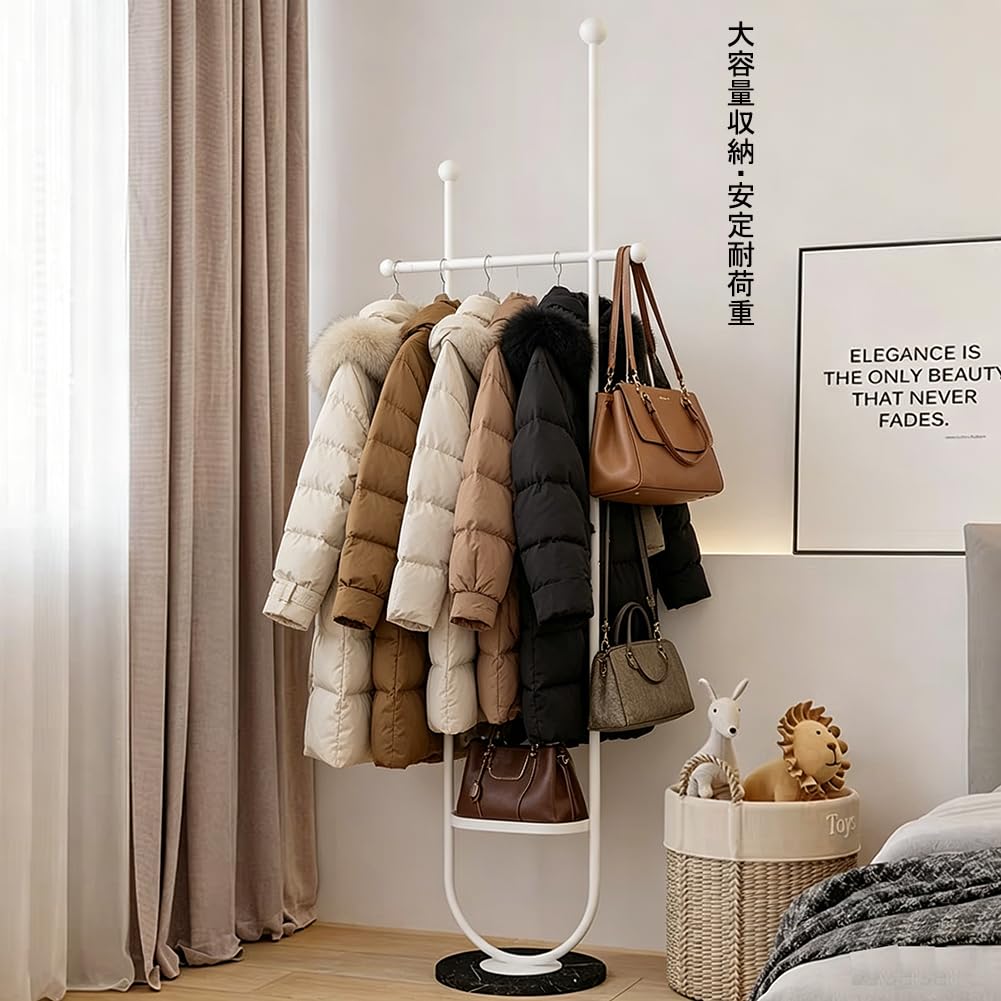 Amazon｜Lumlisve ハンガーラック キャスター付き おしゃれ 洋服ラック 