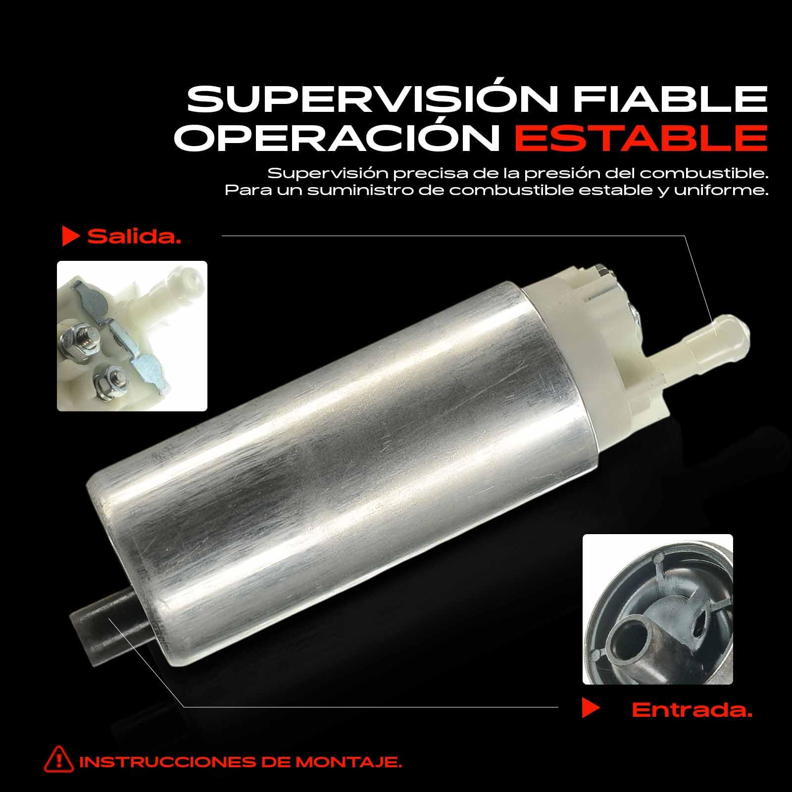 Frankberg Bomba de combustible bomba de gasolina unidad de bombeo | 12 voltios sin filtro bipolar; Compatible con: Serie 5 E34, Serie 5 Touring E34, Serie 7 E32