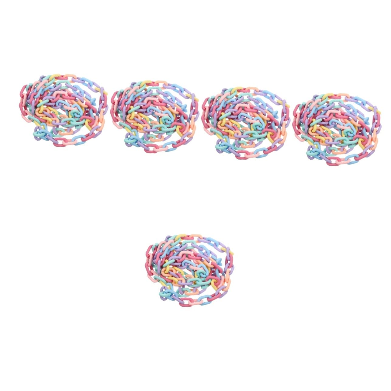 COHEALI 5pezzi Acrylic Chain Catena Decorativa Acrilico per Creazioni di Gioielli Flessibile e Resistente per Accessori Moda e Abbigliamento Variabili Facile da Usare per Progetti