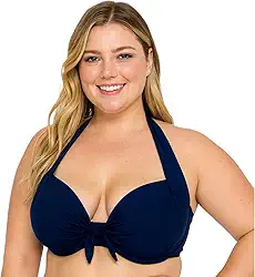 Top Biquíni Plus Size Sustentação Bojo Moda Praia Decote