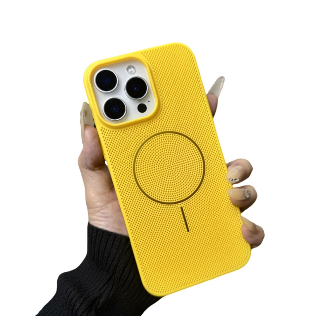 Protection iPhone 16 Pro Max magnétique avec refroidissement jaune - 7