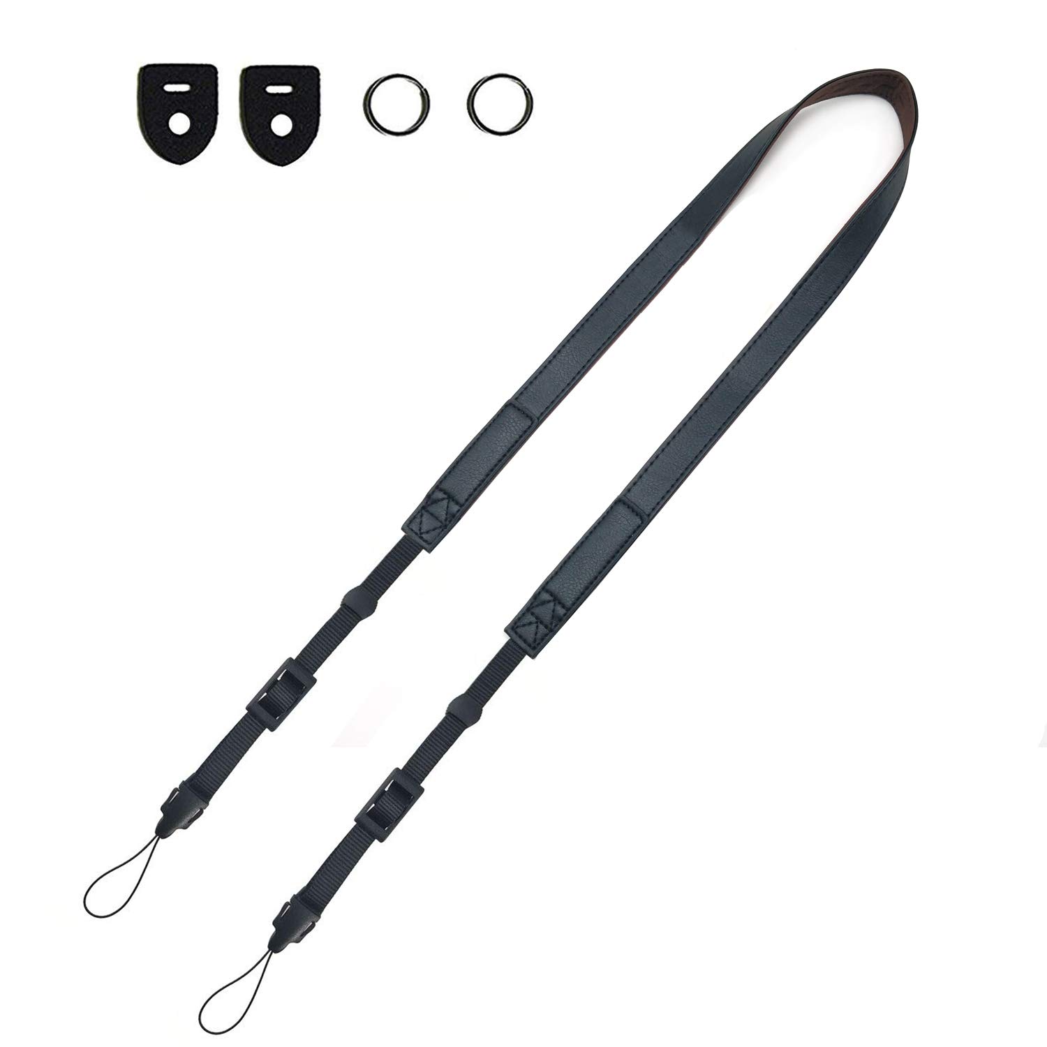 CHMETE Camera Neck Strap Leather Black