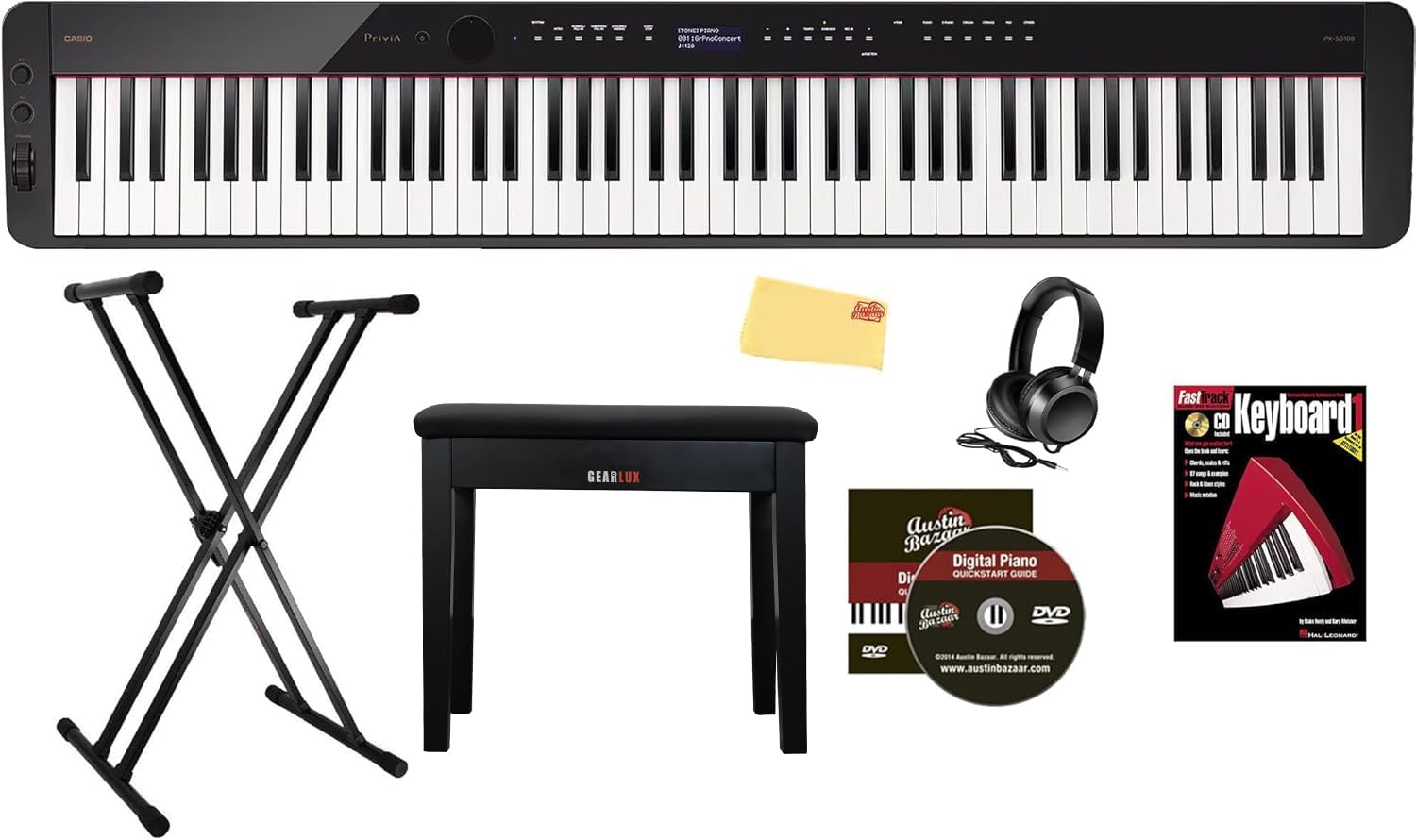 Amazon.com: Casio Privia PX-S3100 Digital Piano - Black Bundle
