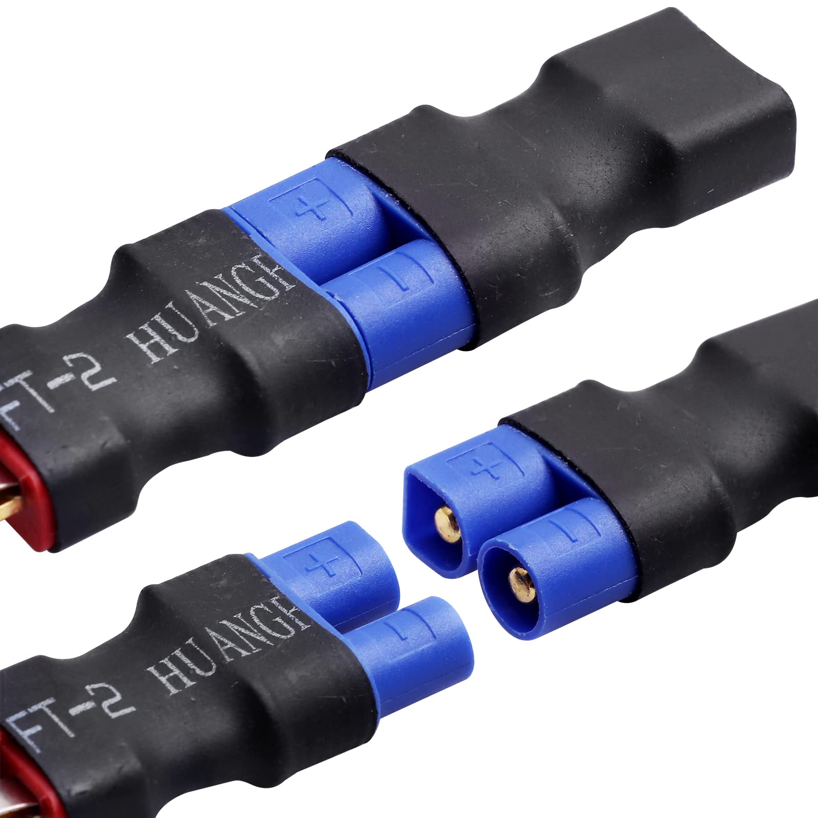 3-Pack T Plug Male To EC3 Female Adapter - No-Solder Connector For RC Drone Car Batteries & Chargers - View #4