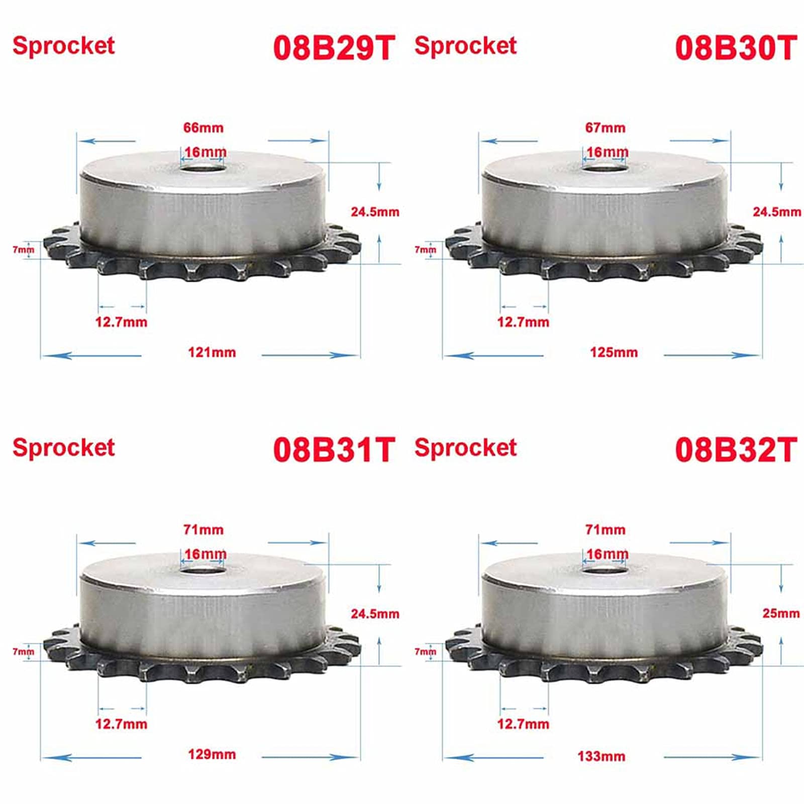 Pignone Trattato Termicamente Pignone Per Catena A Rulli #35 - 12