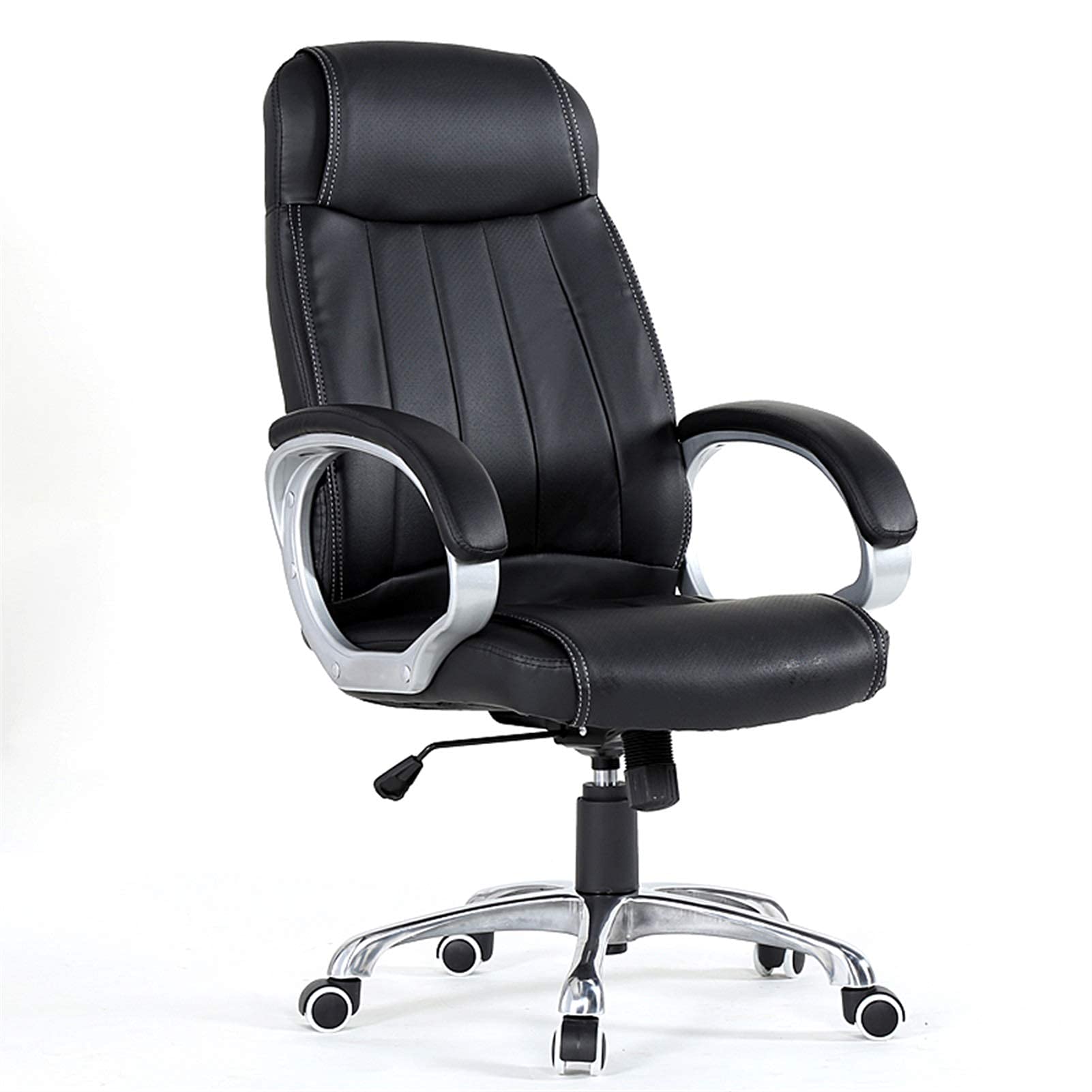 WDSOPK High Back Boss Chair with Adjustable Desk Chair Executive Leather Swivel Task Chair for Gaming Computer and Work Ergonomic with Armrests and Lumbar Support