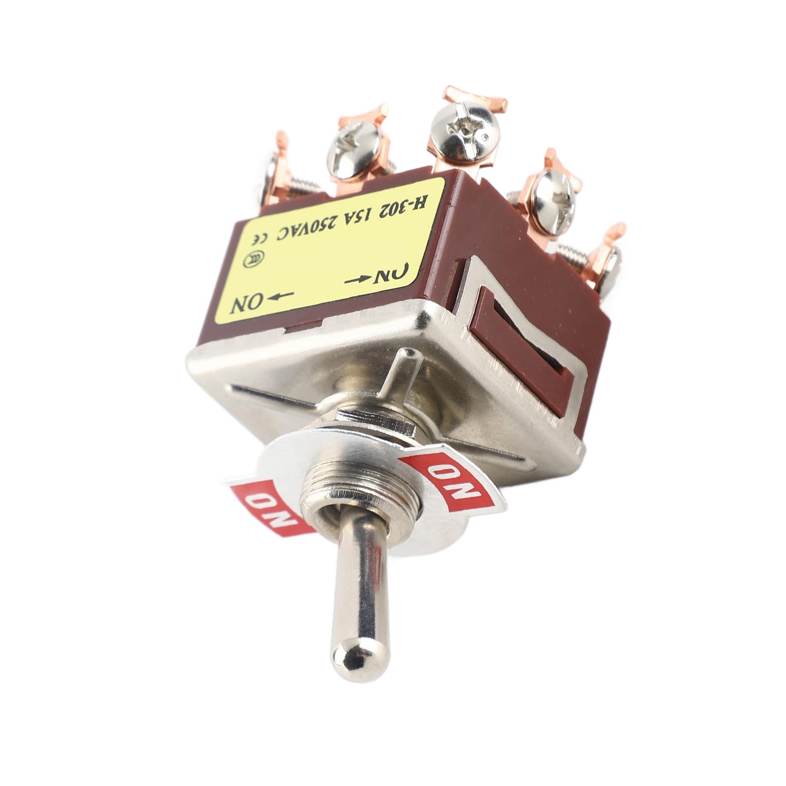 Na ON 2-pozycyjnym Przełączniku Dwupozycyjnym 3PDT Pin 12mm 15A/250VAC Materiałowy Przełącznik Serwisowy to Piny przełącznika. Pozycja Wykonana z łatwych Odpowiednich Przemysłowych Gałęzi